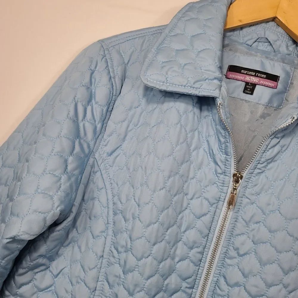 MARCELLE RENEE ACTIVE Baby Blue Puffer Jacket - Picture 6 of 10